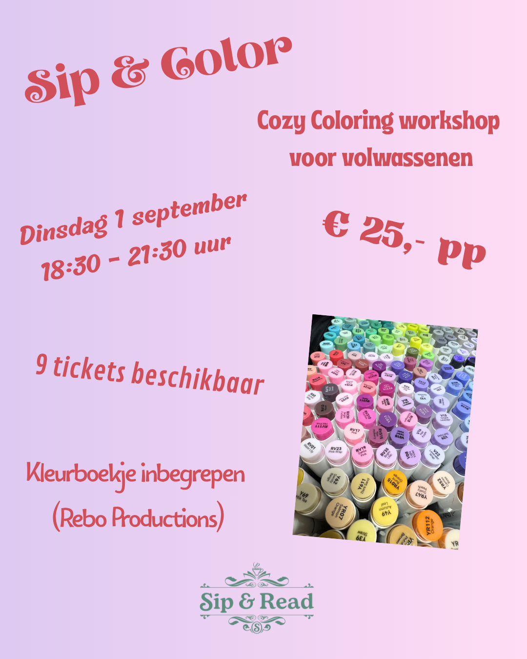Event: Sip & Color 1 September - Afbeelding 2