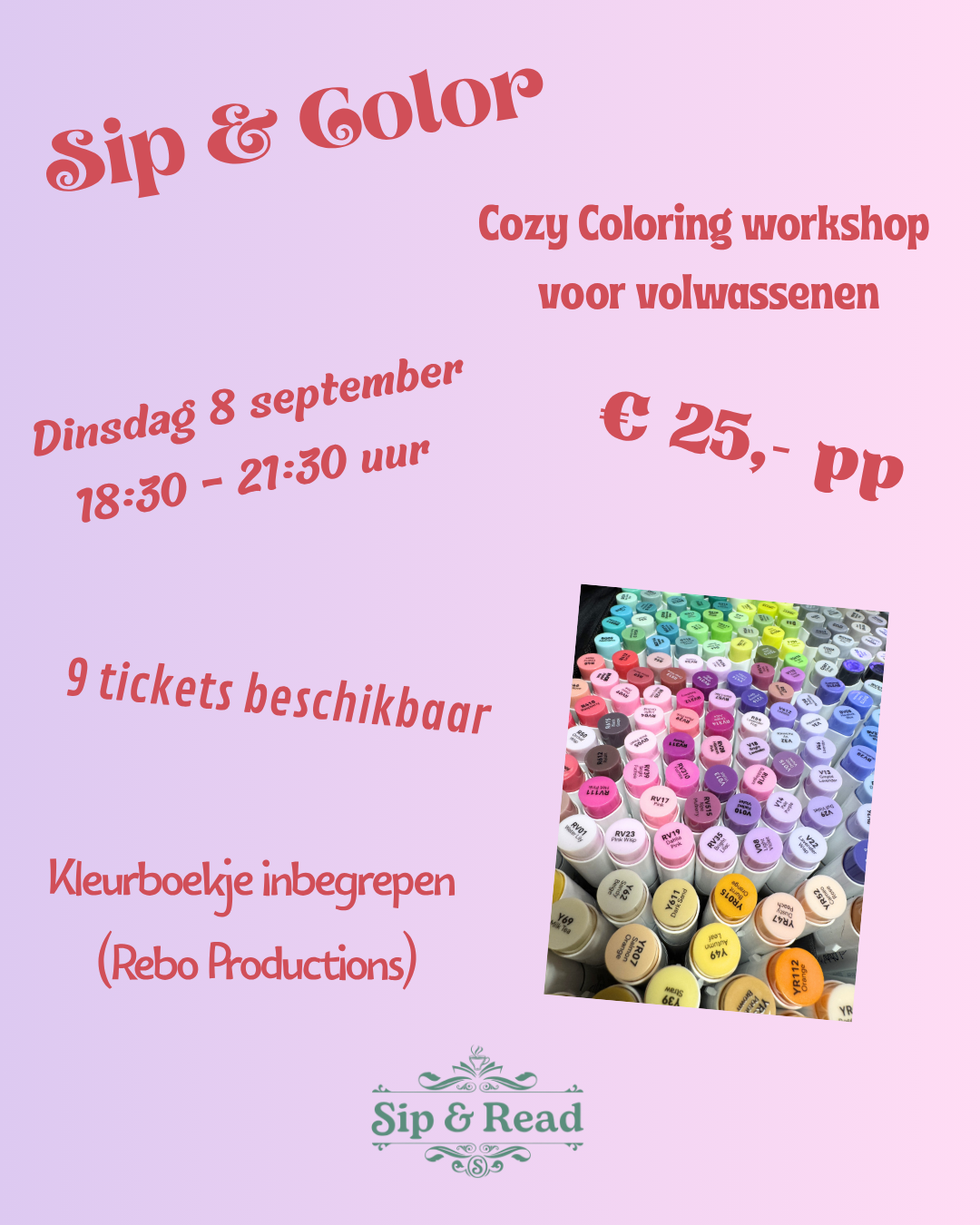 Event: Sip & Color 8 September - Afbeelding 2